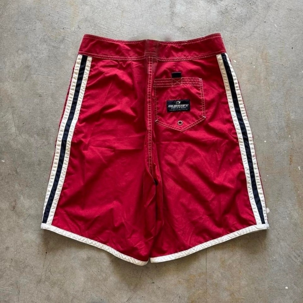 Vintage Old Navy Swim Trunks Surf Board Shorts Long Cargo Side Stripe 90s Y2K